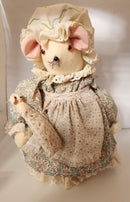 Handmade Mother Mouse and Baby Doorstop