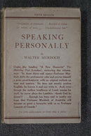 Speaking Personally by Walter Murdoch