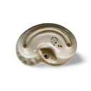 Small iridescent porcelain dish with gold plated platypus detail