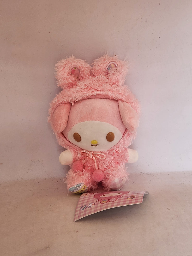 Sanrio Easter My Melody In Pink Bunny Costume Plushie Keychain 6”