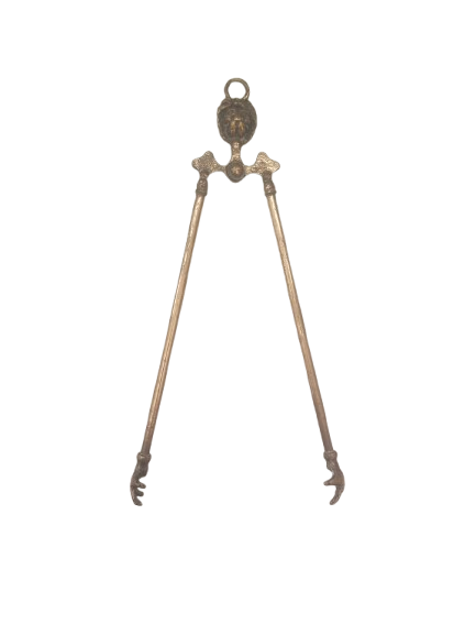 Brass fireplace set