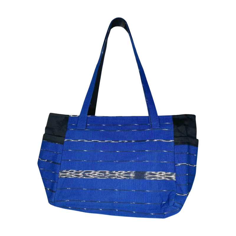 Fair Trade-Timor-Leste Product: Blue tote with side pockets