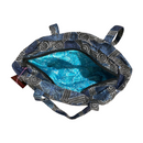 Fair Trade-Indigenous Textiles: Shoulder Bag - Blue and black circle indigenous pattern