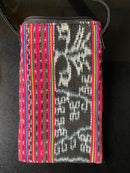 Fair Trade-Timor-Leste Product: Crossbody wallet - Multicoloured with red/indigo highlights