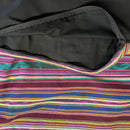 Fair Trade-Timor-Leste Product: Cushion cover in burgundy tone stripes