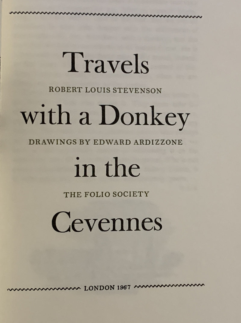 Travels With A Donkey in the Cévennes by Robert L. Stevenson