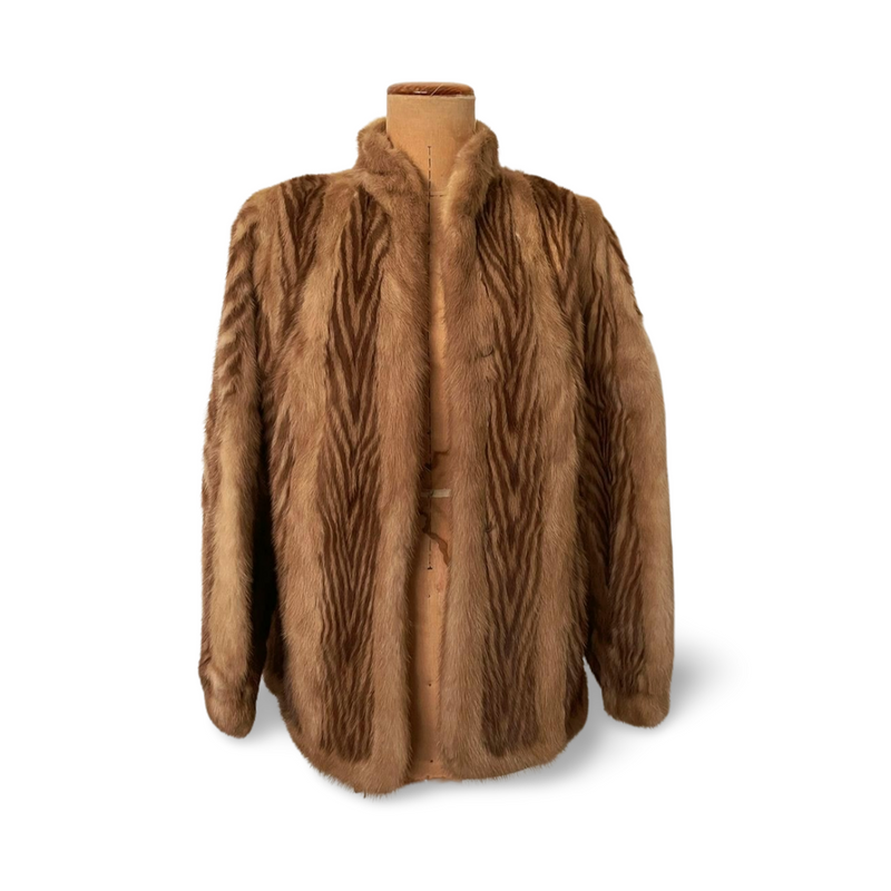 Vintage Caramel Fur coat - Fits AU 8-10
