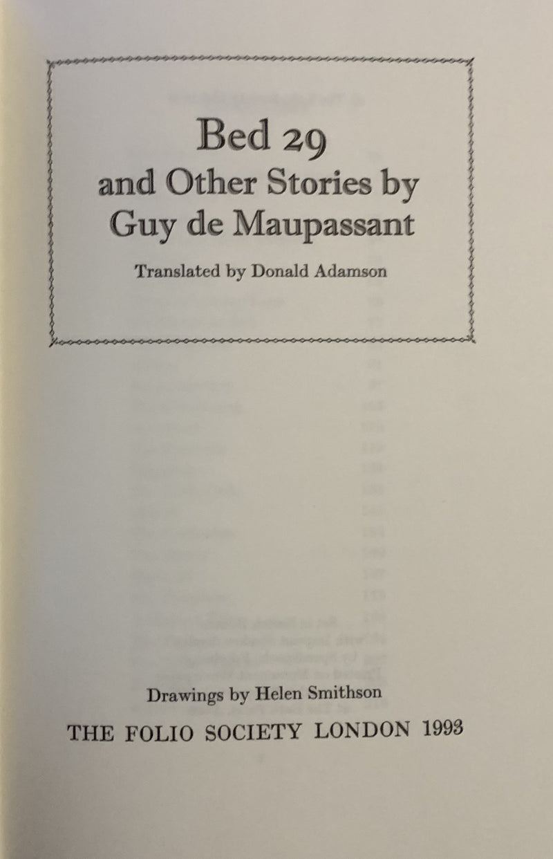 Bed 29 and Other Stories by Guy de Maupassant