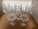 Set of 5 Cristal d'Arques Paris Crystal Longchamp Stem Wine Glass