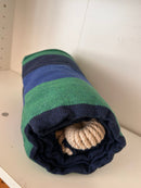 Blue and Green Striped Hammock