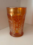 Set of 6 Vintage Orange Carnival Glasses