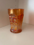 Set of 6 Vintage Orange Carnival Glasses