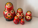 Traditional Wooden Nesting Doll with 5 Pieces