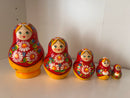 Traditional Wooden Nesting Doll with 5 Pieces