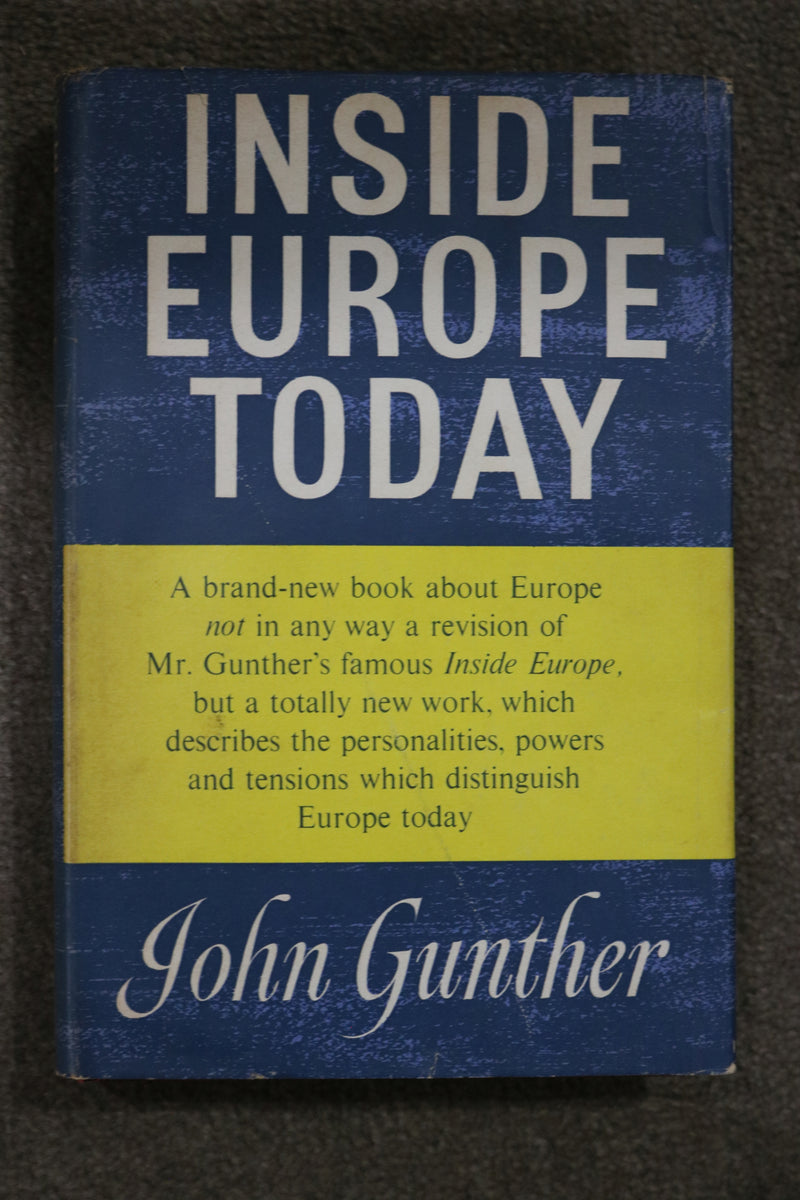 Inside Europe Today by John Gunther