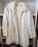 Vintage White Faux Fur Coat