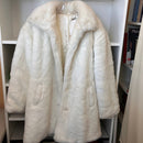 Vintage White Faux Fur Coat