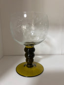 Vintage Wine Glass Set of 5