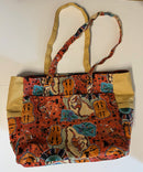 Bag- Indigenous  Cotton Screen Printed Material - Shoulder Bag
