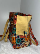 Bag- Indigenous  Cotton Screen Printed Material - Shoulder Bag