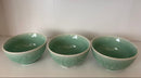 Green Rose and Leaf Small Bowl Set of 7