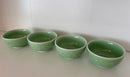 Green Rose and Leaf Small Bowl Set of 7
