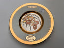 Original Chokin Art Collection Real Gold Rim Plate