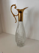 Gold and Glass Metal Wine Decanter