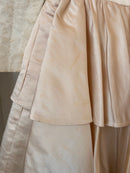 Beige Girls' Dress with Bow and Tulle