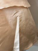 Beige Girls' Dress with Bow and Tulle