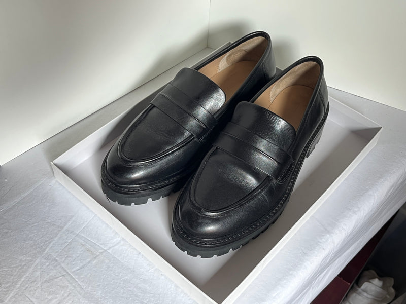 Jo Mercer Kendall Black Leather Loafers