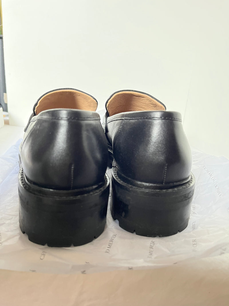 Jo Mercer Kendall Black Leather Loafers