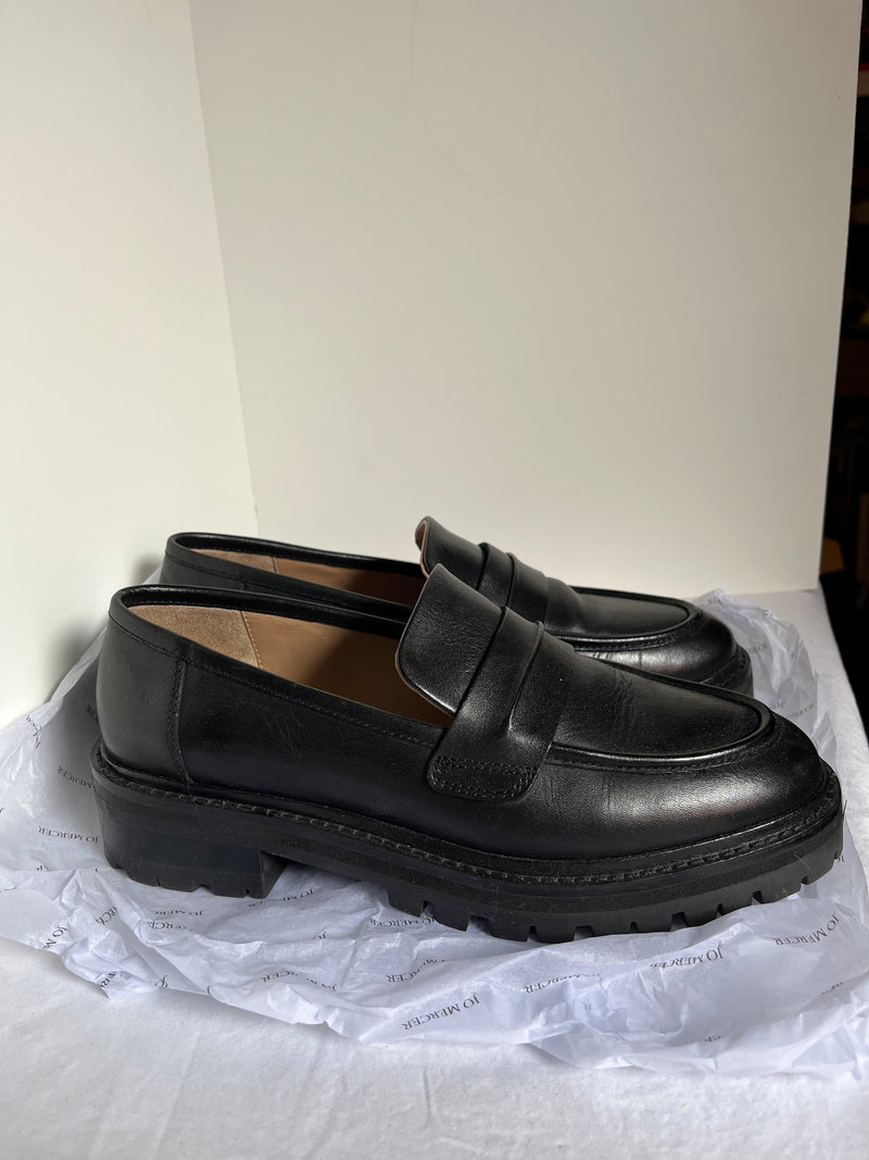 Jo Mercer Kendall Black Leather Loafers