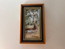 Miniature Framed Artwork by Australian Artist Terrence John Hadler "Gum by a Dam"