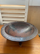 Pacific Island Hand-Crafted Turtle Bowl with Mother of Pearl Inlay