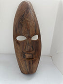 Hand-Carved Wooden Fiji Mask Decoration