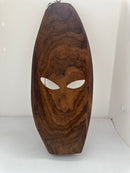 Hand-Carved Wooden Fiji Mask Decoration