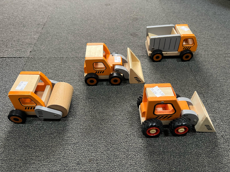 Set of 4 Wooden Construction Vehicles – $20 for all