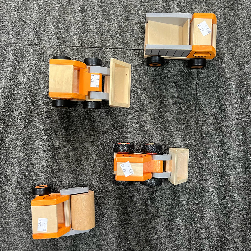 Set of 4 Wooden Construction Vehicles – $20 for all