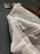 Tampico Linen and Leather Shoulder Bag