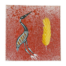 Fair Trade-Indigenous Textiles: Terracotta acrylic painting by Les Huddleston (Lipwurrunga)