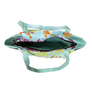 Fair Trade-Indigenous Textiles: Shoulder Bag - Light blue with fauna pattern