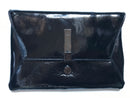 MIMCO Black Patent Exclamation Clutch Cocktail Evening Handbag