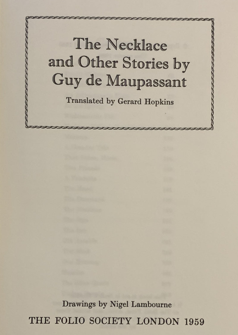 The Necklace and Other Stories by Guy de Maupassant