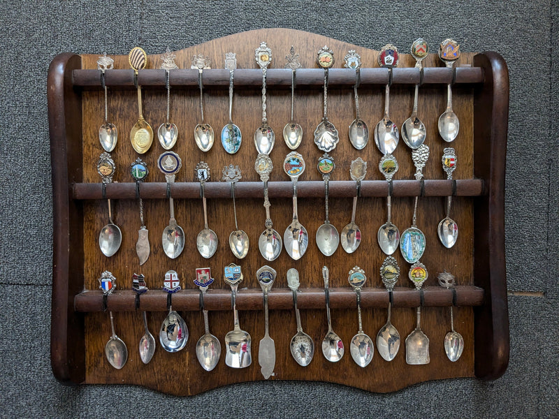 collectable spoons with the spoon holder