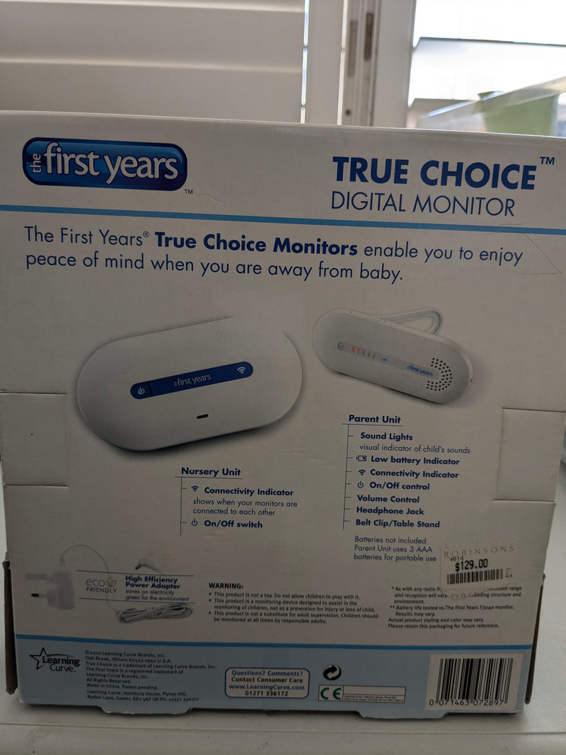 Baby monitor- The First Years True Choice Digital Monitor