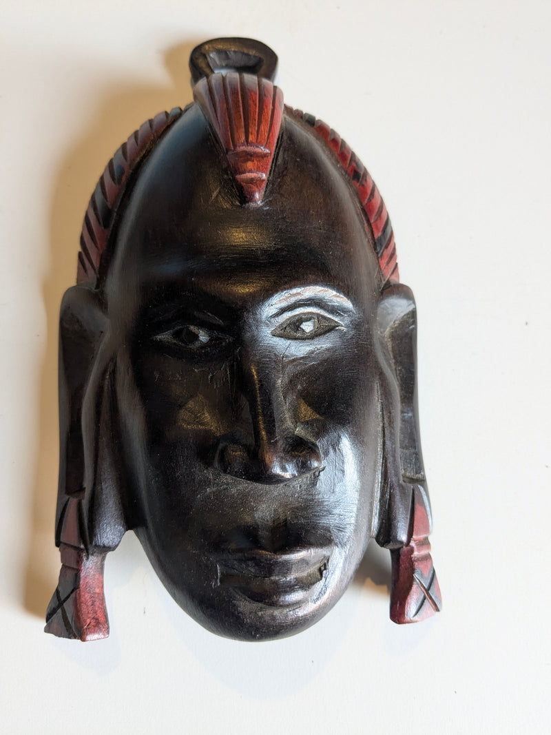 vintage African wooden mask- brown