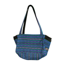 Fair Trade-Timor-Leste Product: Blue/Purple/Green tote with side pockets