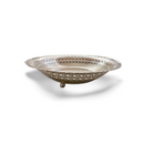 Round WMF IKORA silver-plated dish - with scalloped lace detail on edge