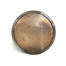 Round silver-plated tray with wreath and open work edge